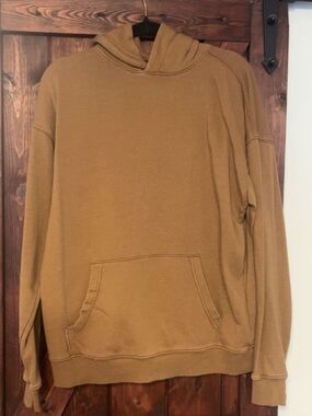 Cozy Solid Hooded Sweatshirt - Mustard